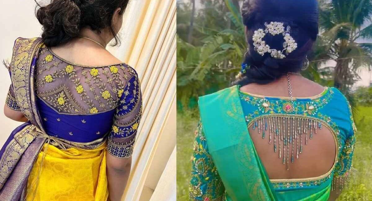 Stunning Wedding Blouse Back Designs for Silk Sarees