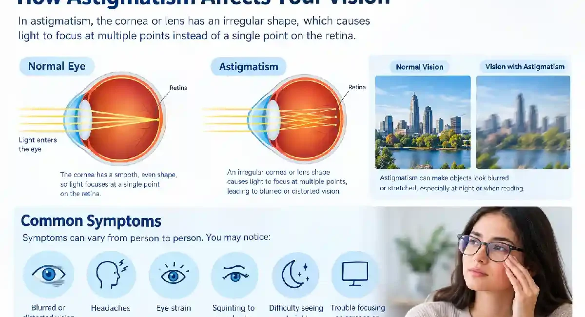 Astigmatism: Symptoms, Causes, Diagnosis and Treatment