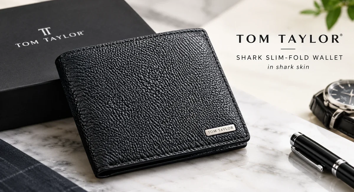 Tom Taylor Shark Slim-Fold Wallet in Shark Skin: Features, Specifications and Buying Guide